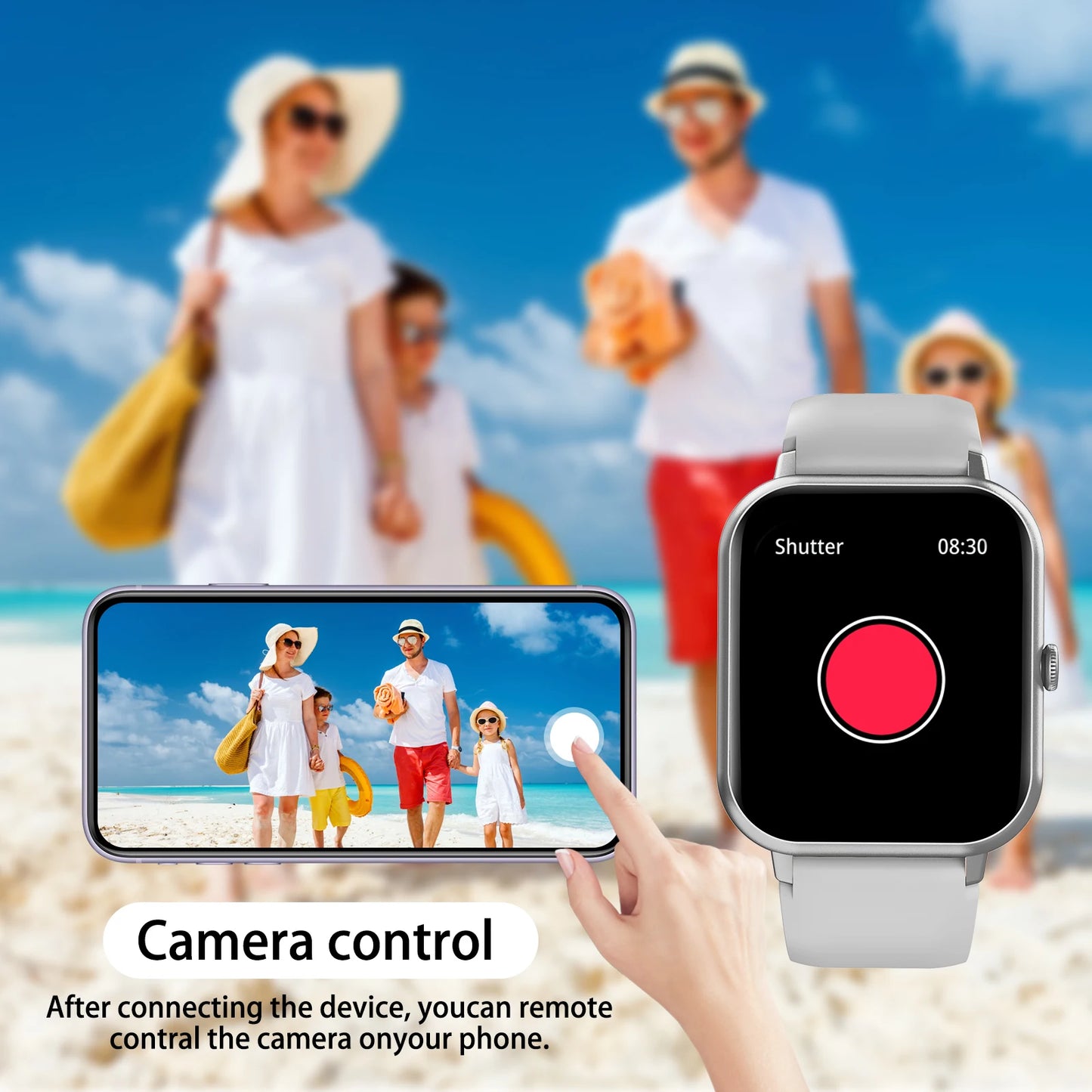 Odelettevcy Smartwatch Fitness Tracker With Bluetooth Four Point Zero