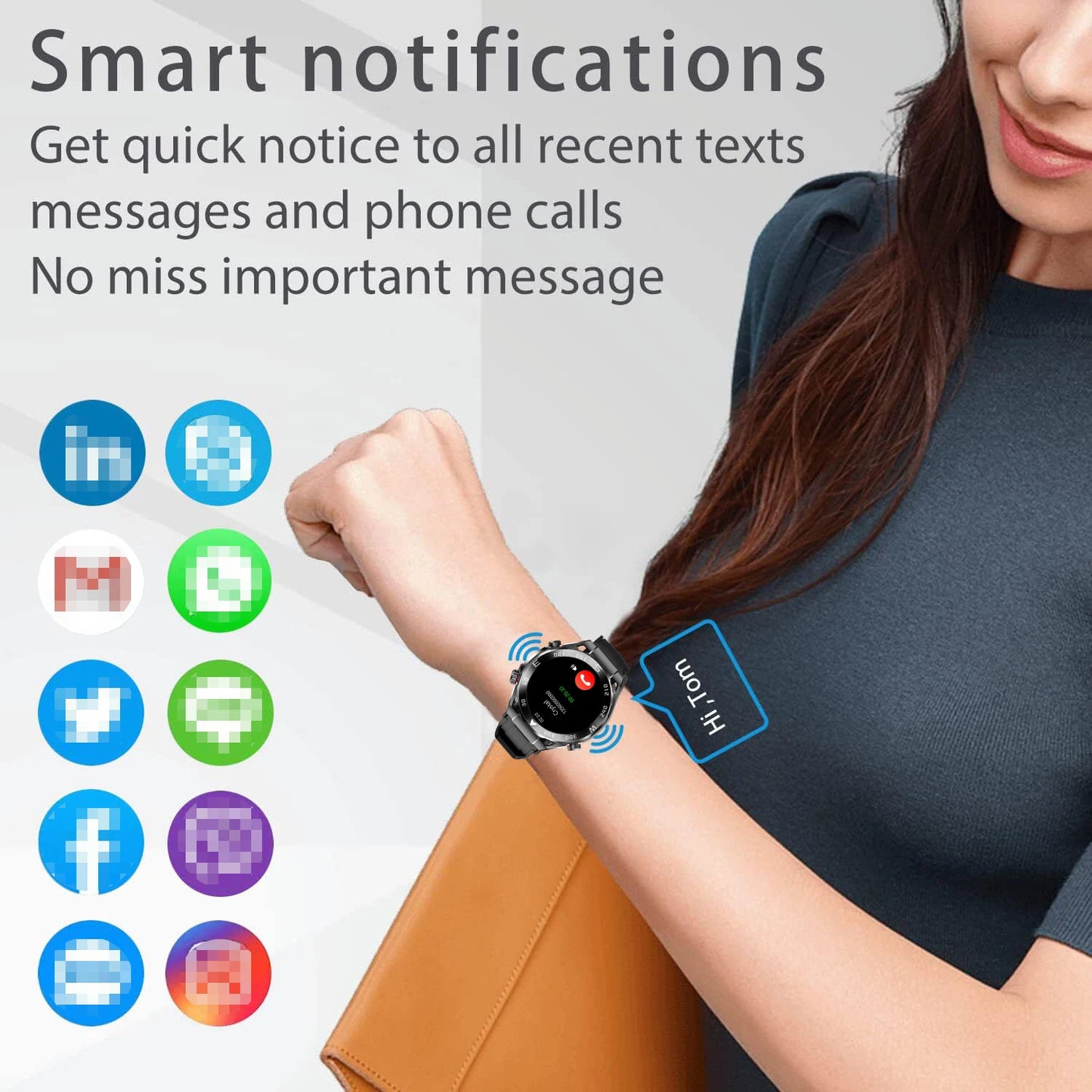 W&O X5 Pro Max Sports Smartwatch With Bluetooth Calls