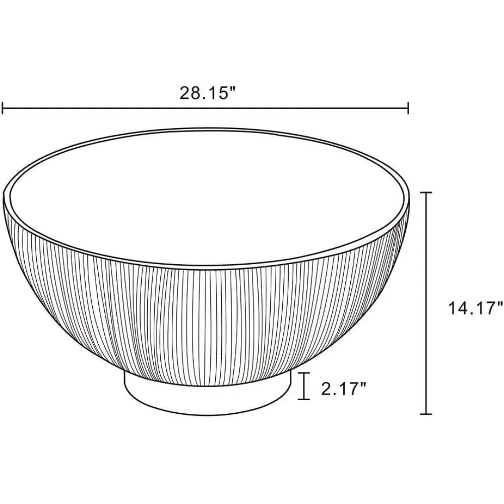 Modern Round Coffee Table Ceramic Marble Top Stainless Steel Frame