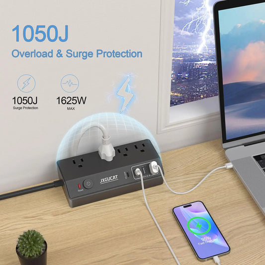 Passus USB C Desk Clip PowerDelivery Strip 1625W PD 20W