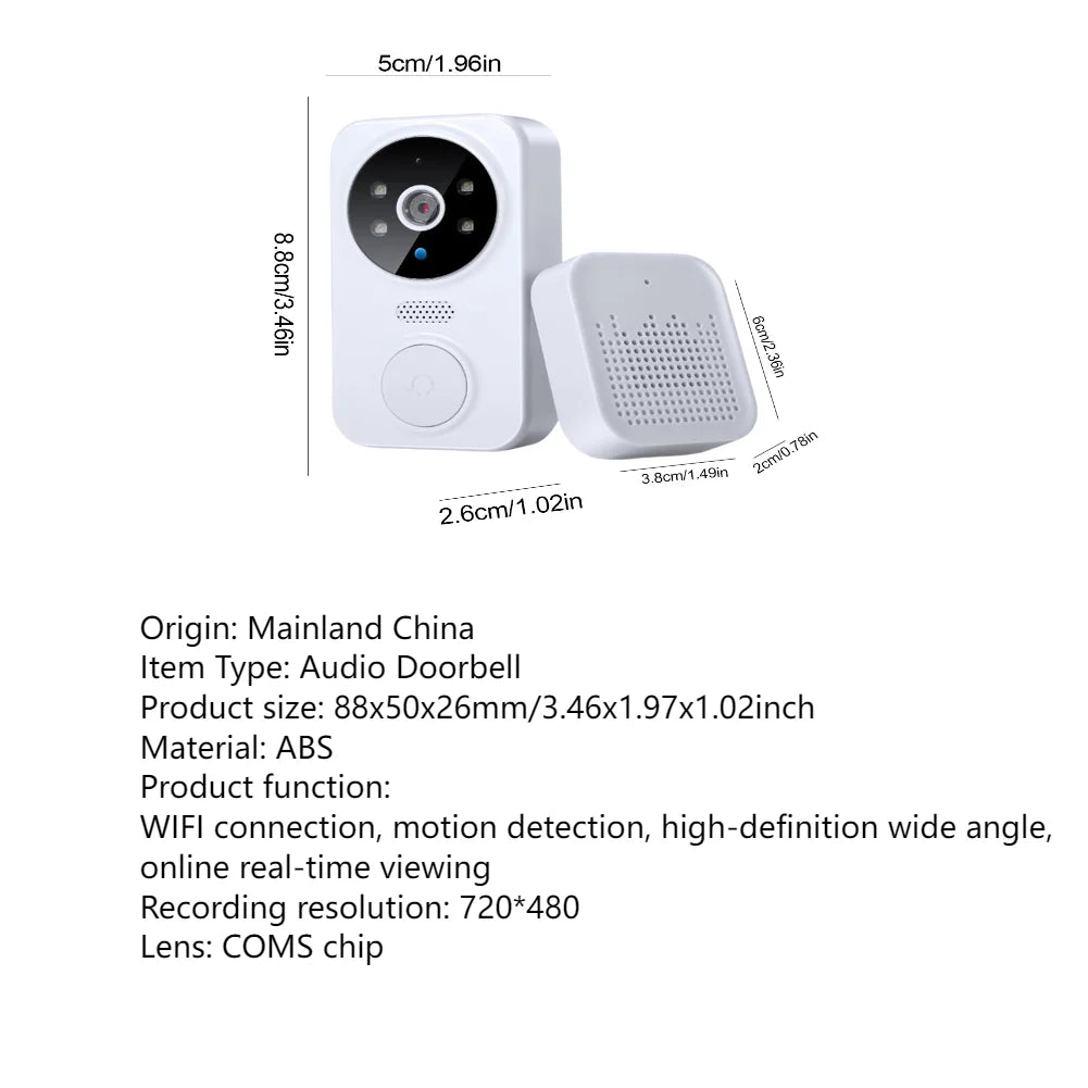 Alloet WiFi Smart Video Doorbell 2 Way Audio Night Vision