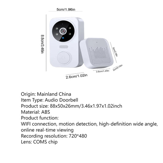 Alloet WiFi Smart Video Doorbell 2 Way Audio Night Vision
