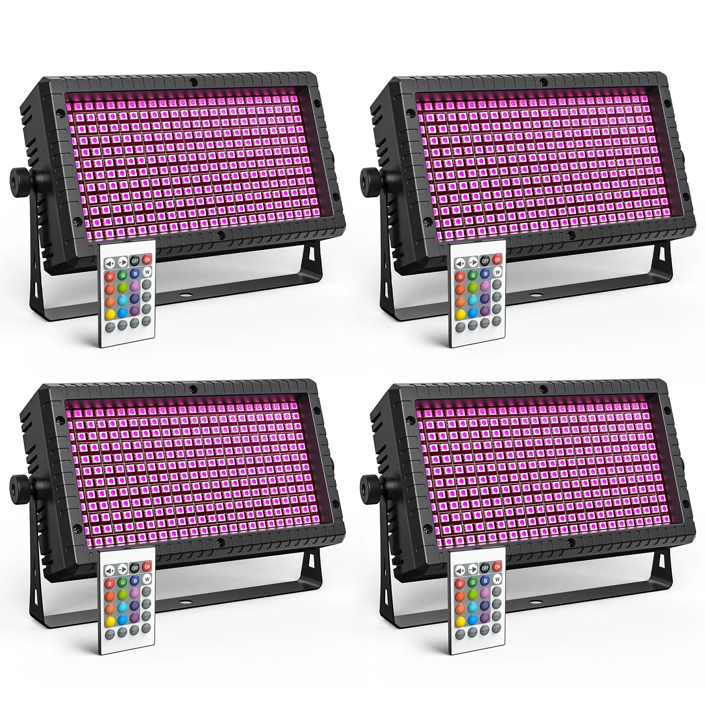 Yiflamefly 4x60W Mini LED Strobe RGBW 4in1 Wallwasher DMX512 10CH