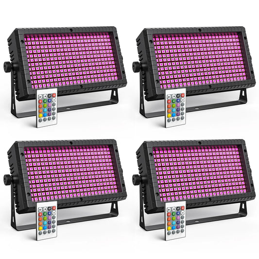 Yiflamefly 4x60W Mini LED Strobe RGBW 4in1 Wallwasher DMX512 10CH