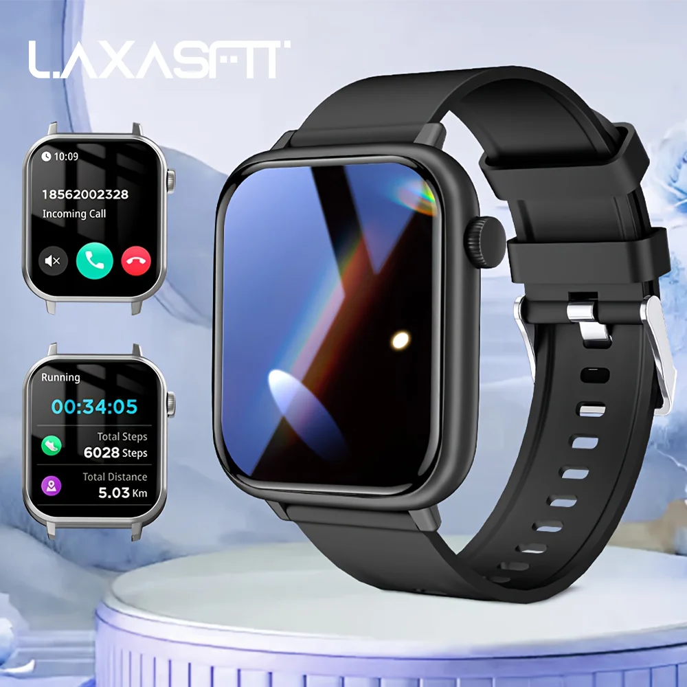 LAXASFIT Waterproof Smart Watch With Bluetooth Calling And Voice Assistant