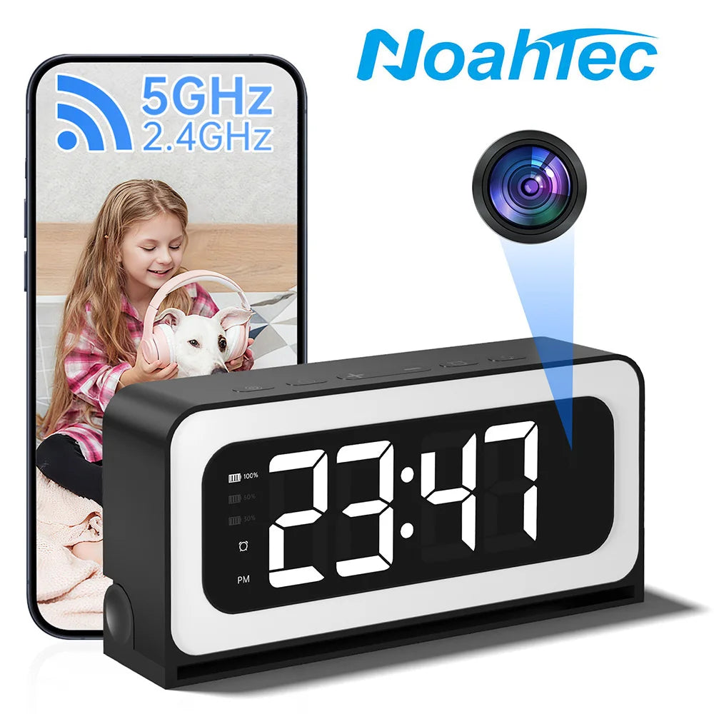 NOAHTEC 1080P Alarm Clock Mini Camera Wireless Wifi Surveillance