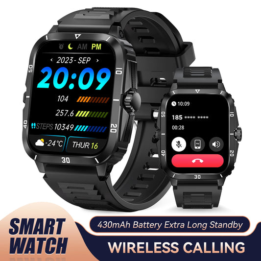 EIGIIS KT71 Smartwatch 3ATM Waterproof 1.96 Inch Display Heart Rate