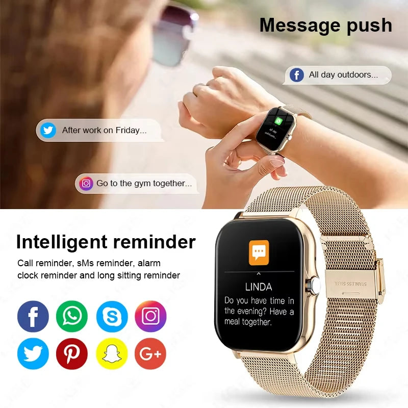 LAXASFIT Smartwatch With Touch Display And Bluetooth Calling Android iOS