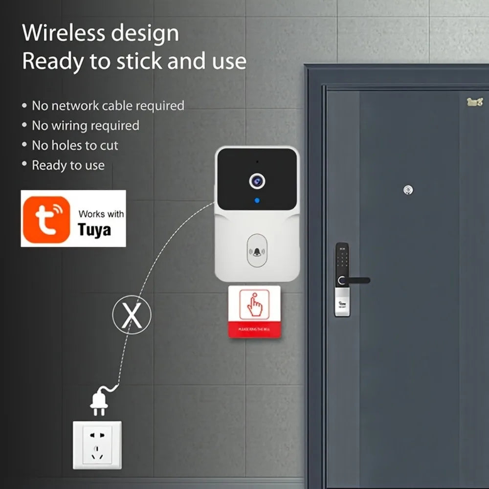 XBIBI Wireless Smart Video Doorbell With Night Vision And Audio