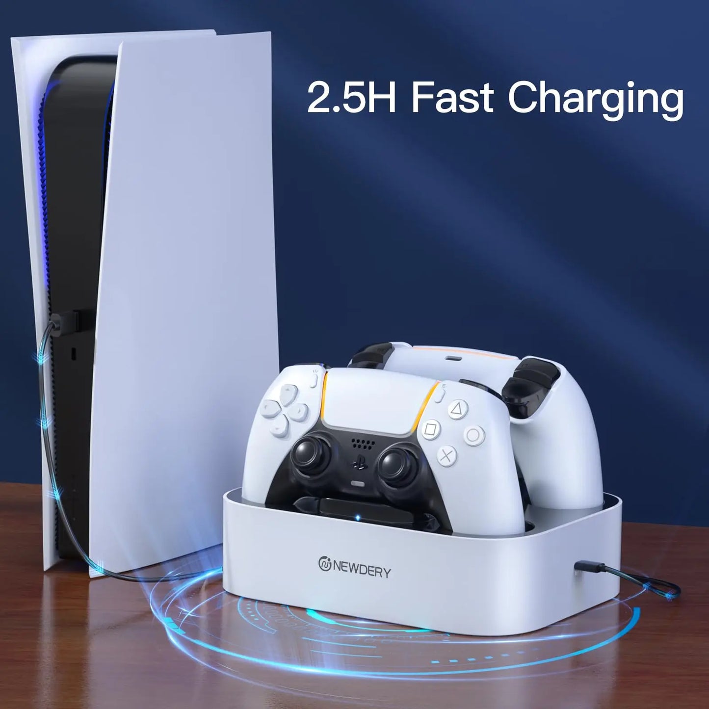 NEWDERY PS5 Controller Charger Station For DualSense Edge Dock