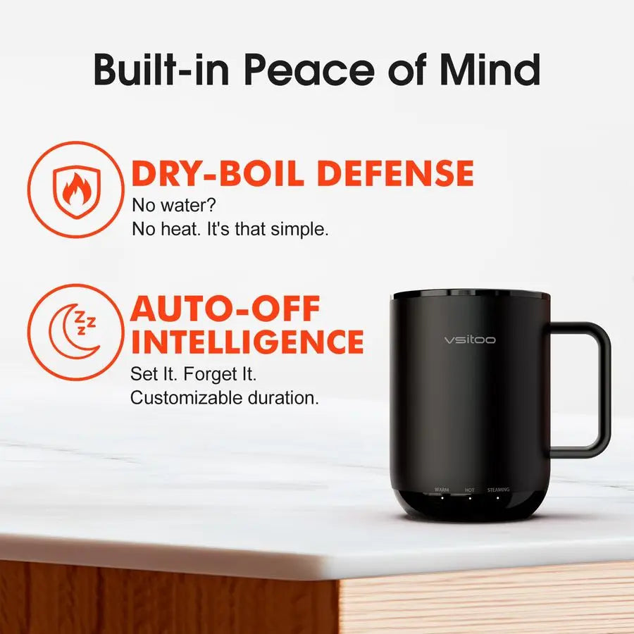 XMSJ S3 Plus Heated Smart Mug With AutoSensing Warmer