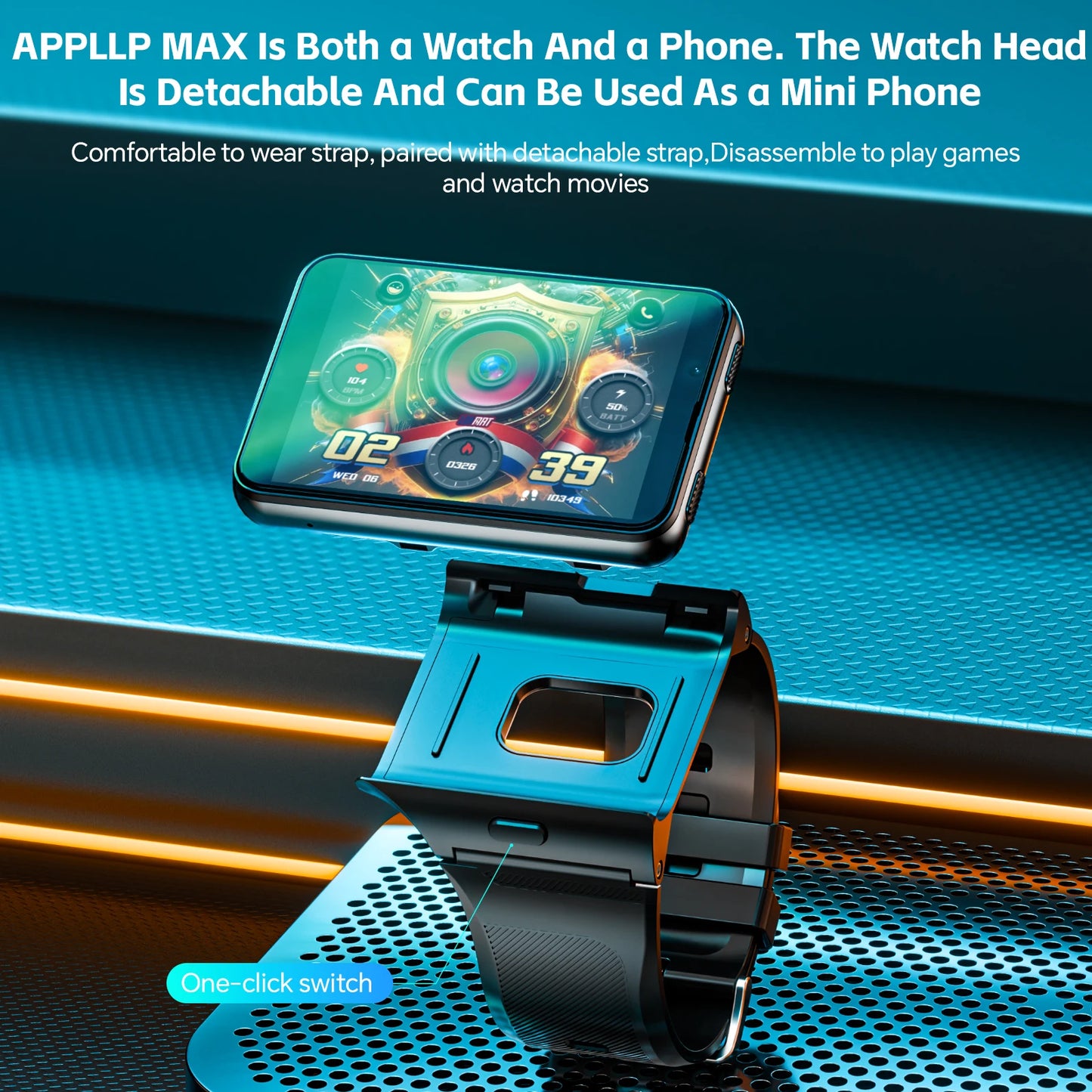 Lokmat APPLLP Max Android Smartwatch 4G Phone Dual Camera