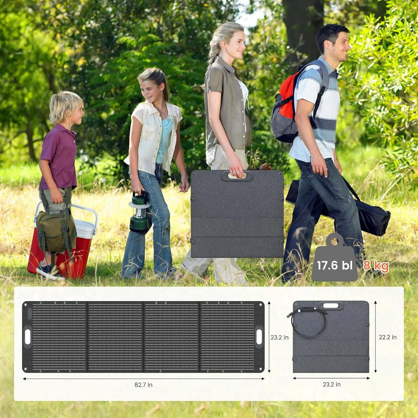 XMSJ 200W Portable Foldable Solar Panel Kit For Camping Emergency