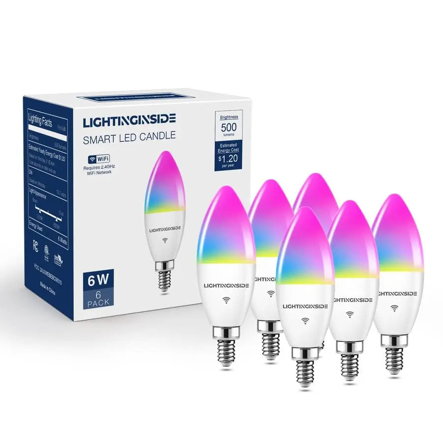 XMSJ E12 Smart LED Bulbs RGBCW With Alexa Google Home