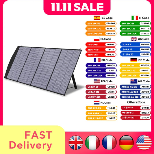ALLPOWERS 200W Foldable Solar Panel Charger For Mobile Power