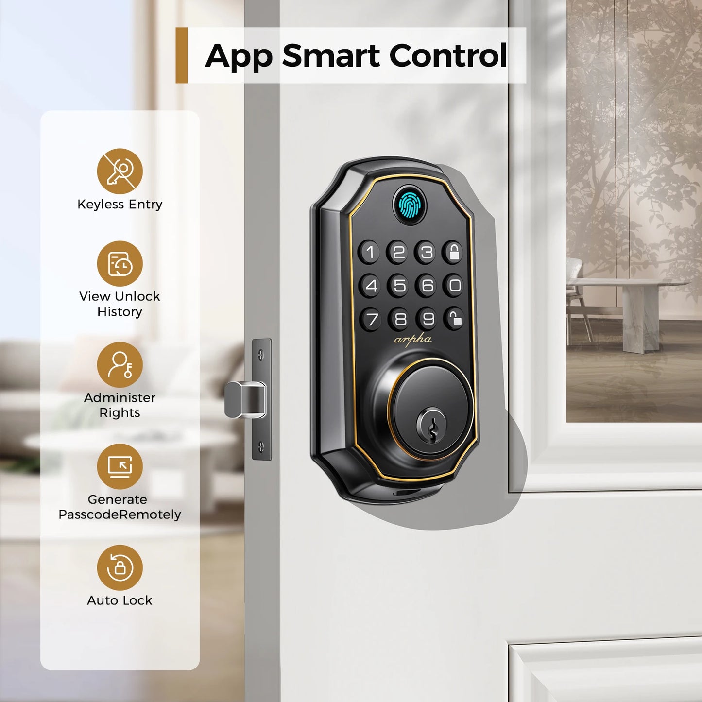 Arpha D280 Smart Fingerprint 5-In-1 Keypad Door Lock