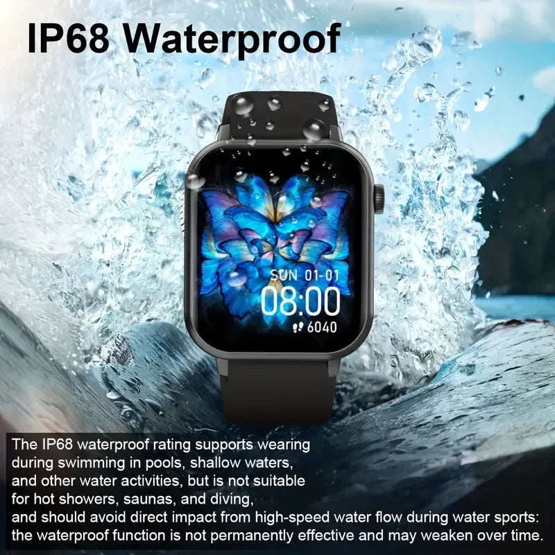 LAXASFIT Waterproof Smart Watch With Bluetooth Calling And Voice Assistant