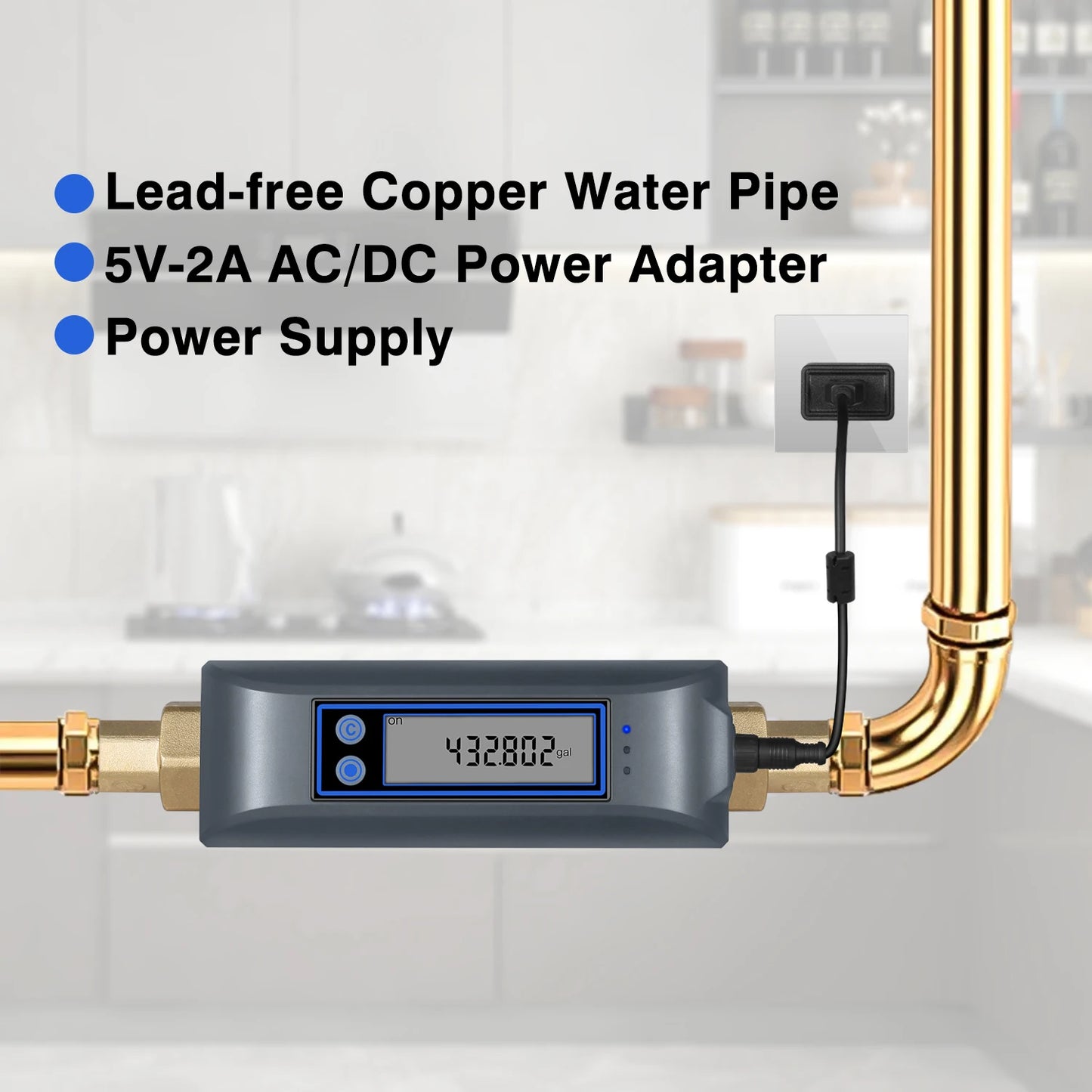 Haozee Tuya Smart Water Shutoff Valve With LCD Display