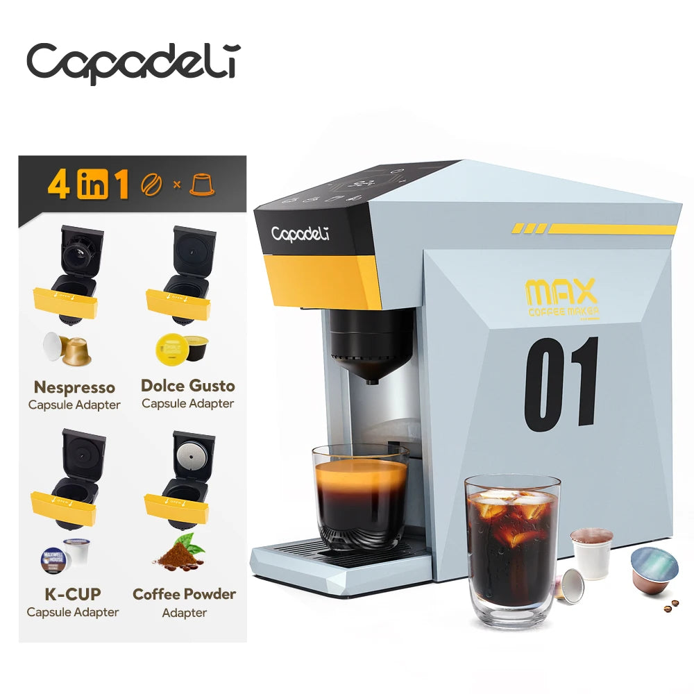 Capadeli 4-In-1 Espresso Machine For K Cups And Ground Coffee