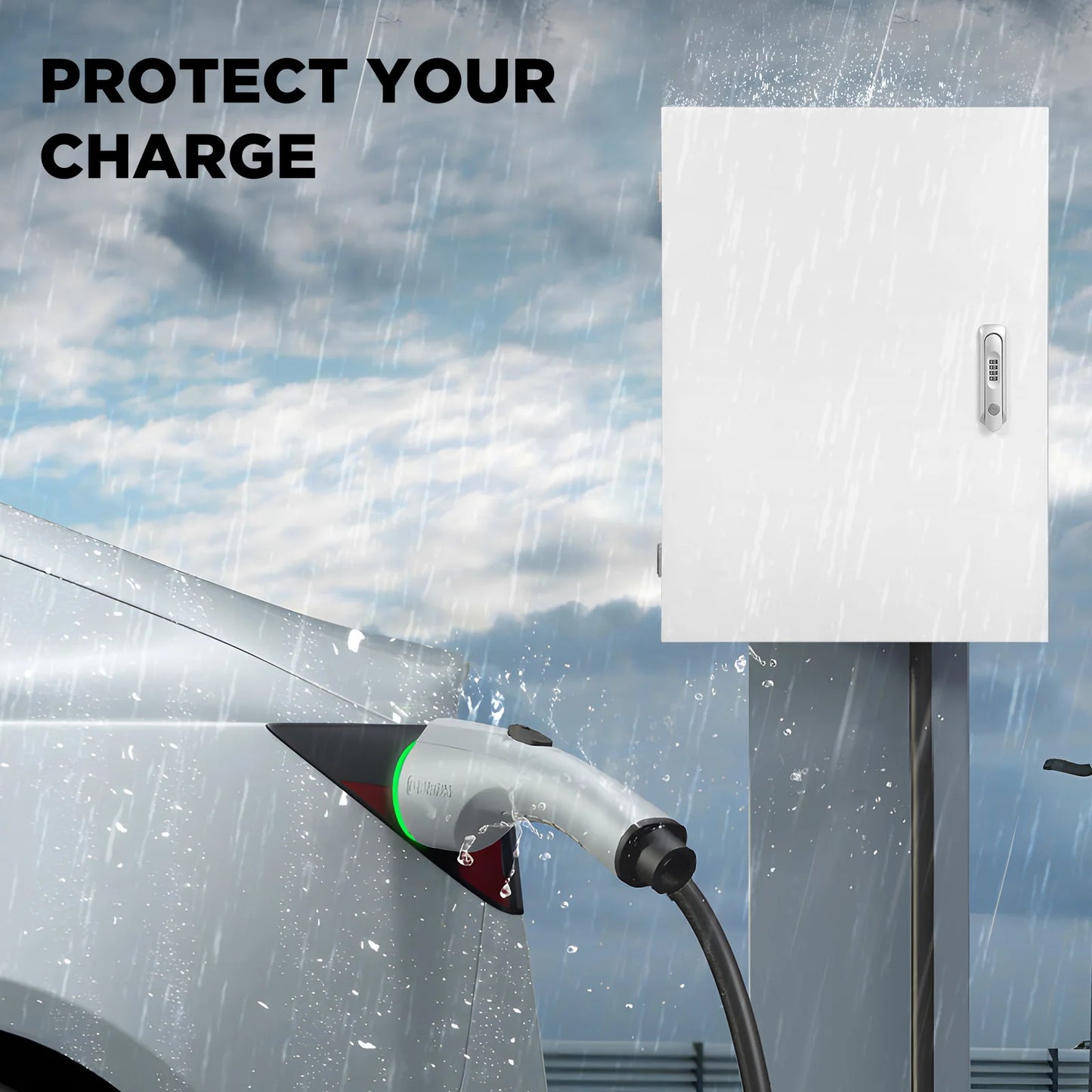 CNCEST Wall EV Charger Protective Box and Cable Organizer