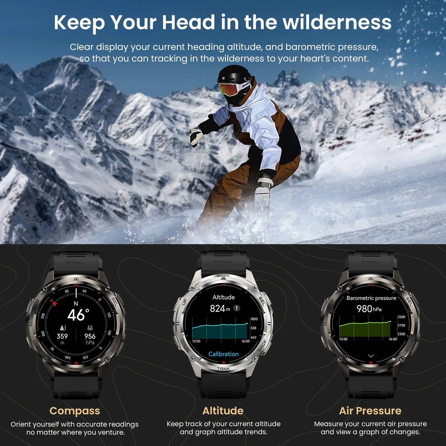 KOSPET Tank T3 Ultra 2 Smartwatch GPS Stainless Steel