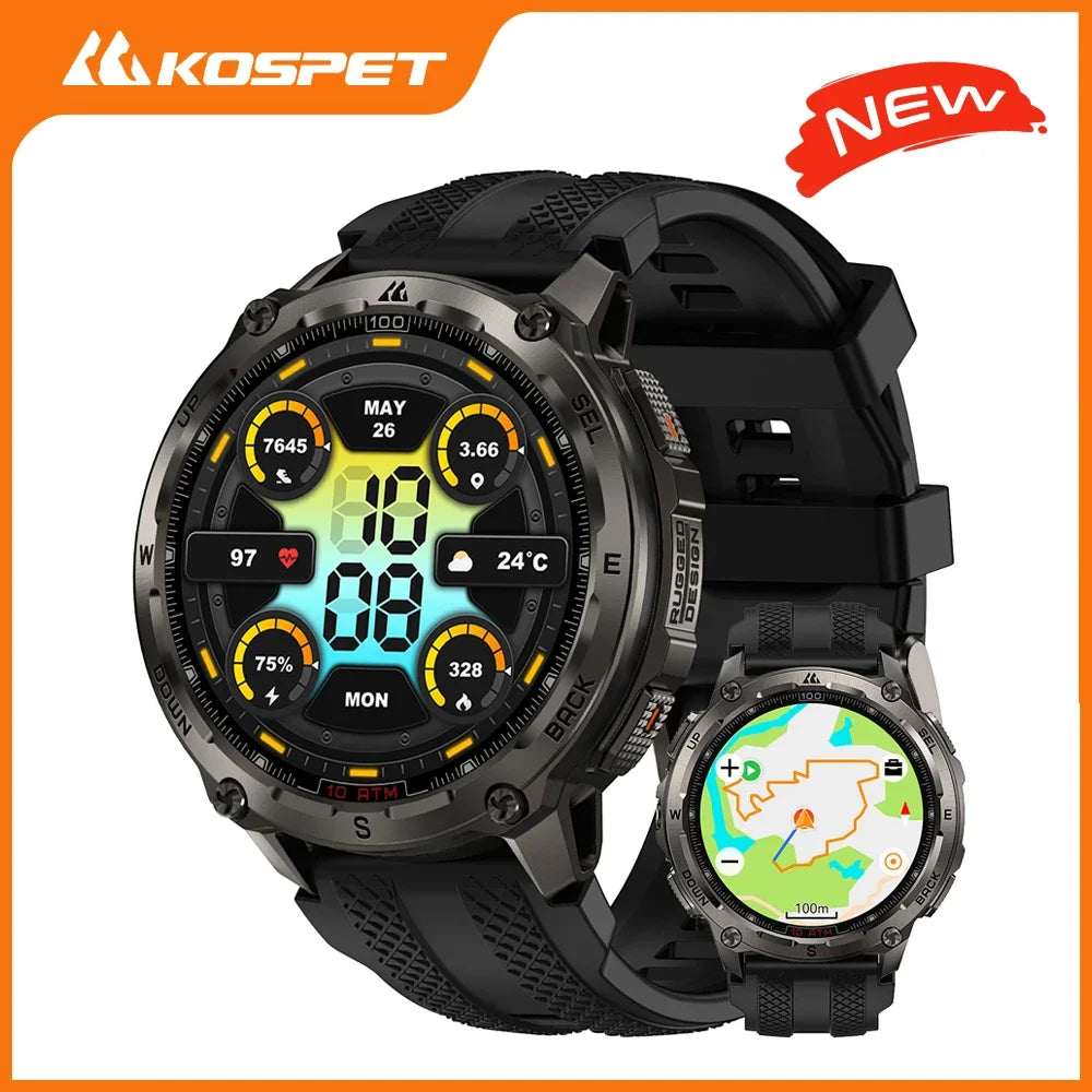 KOSPET Tank T4 Smart Watch With GPS And 10ATM Waterproof