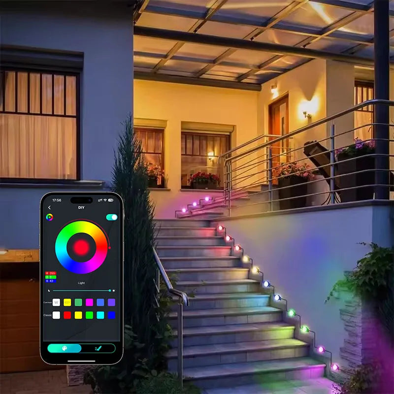 Permanent Outdoor RGB LED String Lights IP67 Waterproof