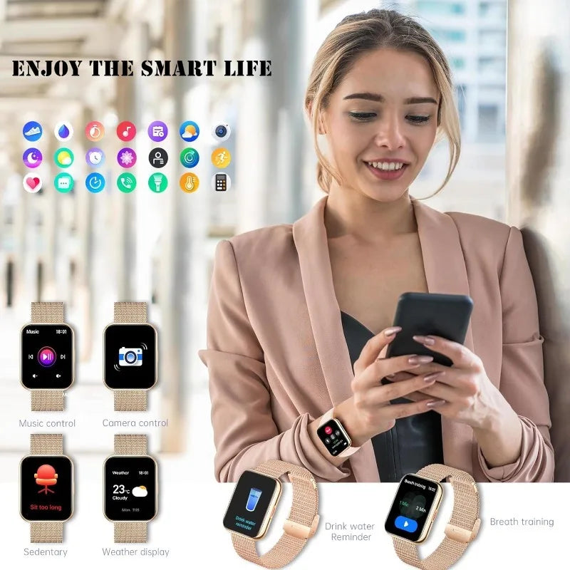 INNOFOVO AI Voice Smartwatch For Women Answer Calls