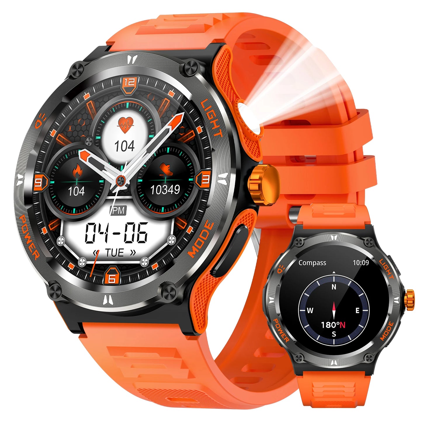 LaNikar Smart Watch KT76 3ATM Waterproof Compass Bluetooth Heart Rate