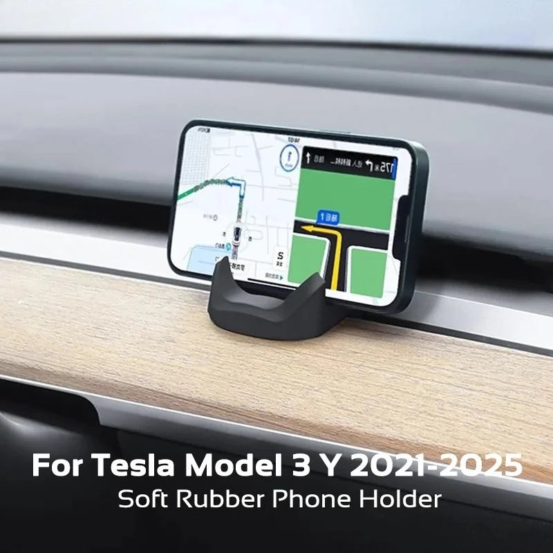 Tesla Model 3 Y Dashboard Phone Holder Soft Silicone Clip