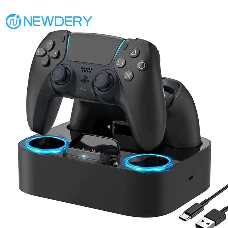 NEWDERY PS5 Controller Charger Station For DualSense Edge Dock