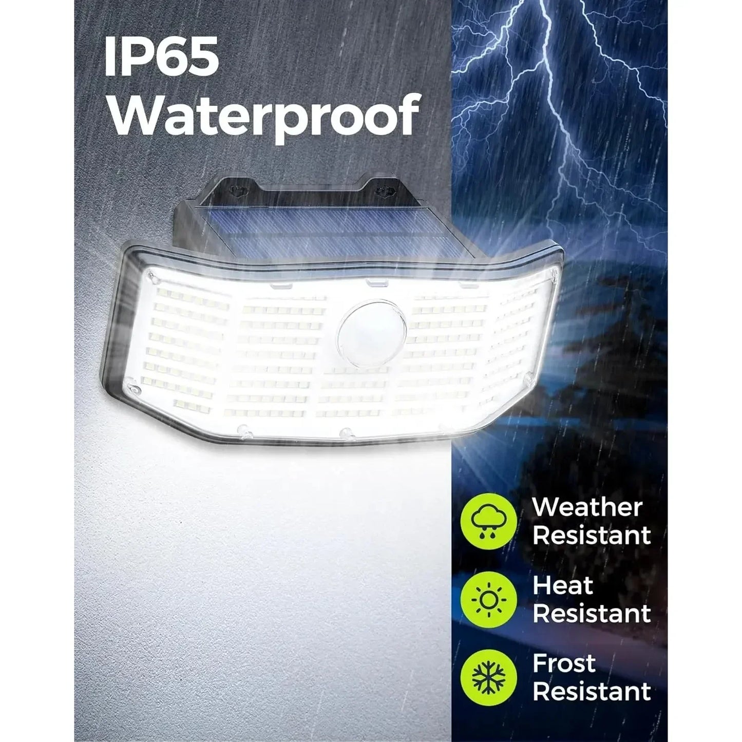 SZRSTH IP65 Solar Outdoor Lights 2 Pack With 252 LEDs