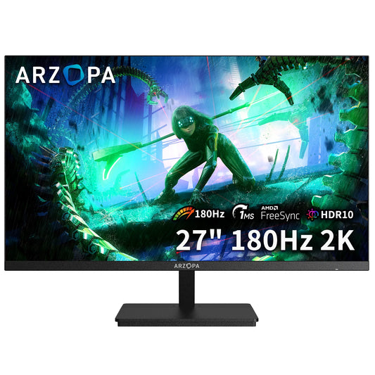 Arzopa 180Hz QHD IPS Gaming Monitor with Type C FreeSync
