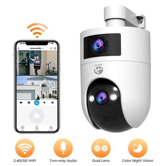 JOOAN 4K 6MP Dual Lens Outdoor AI Tracking PTZ Camera