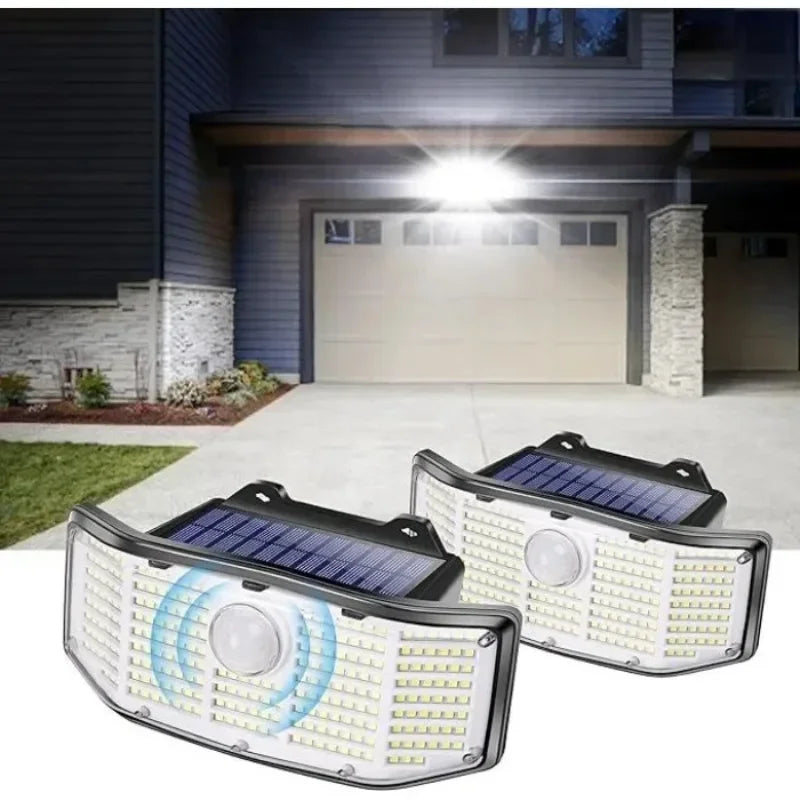 SZRSTH IP65 Solar Outdoor Lights 2 Pack With 252 LEDs