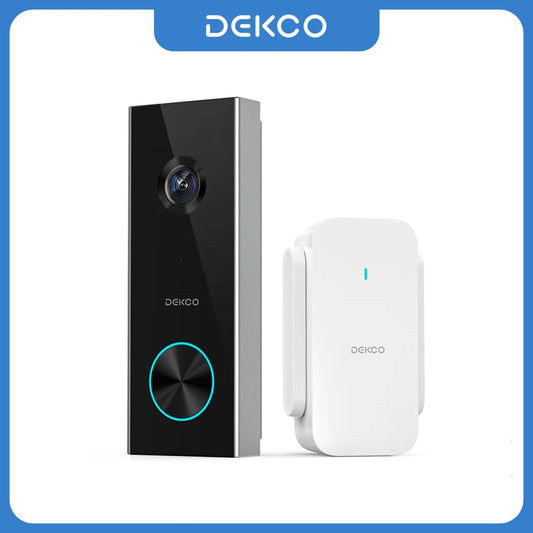 Dekco 3MP WiFi Doorbell 5000mAh Battery AI Human Detection Alexa