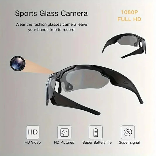 KIDKD Wearable 1080P HD Camera Cycling Glasses With Polarized Lens