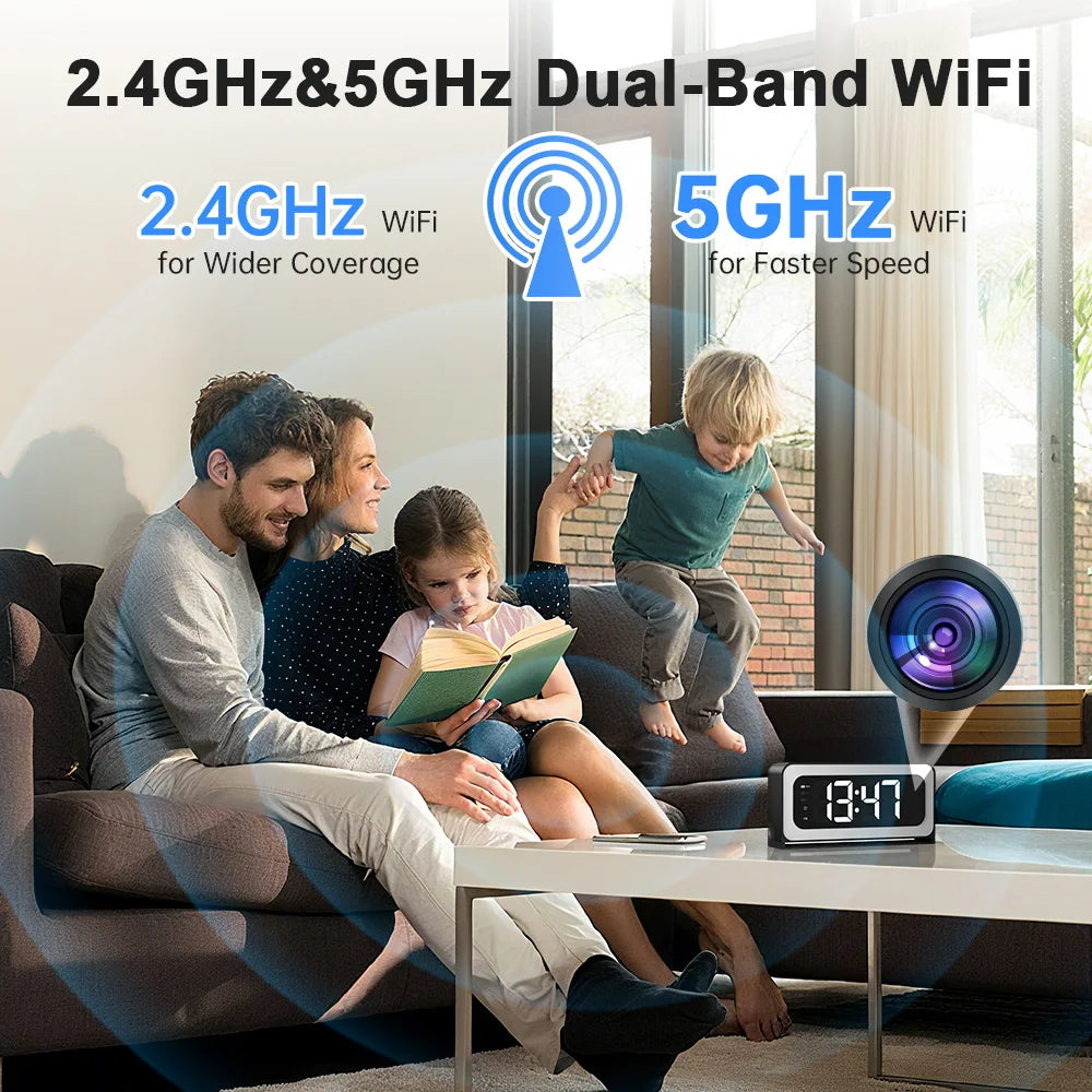 NOAHTEC 1080P Alarm Clock Mini Camera Wireless Wifi Surveillance