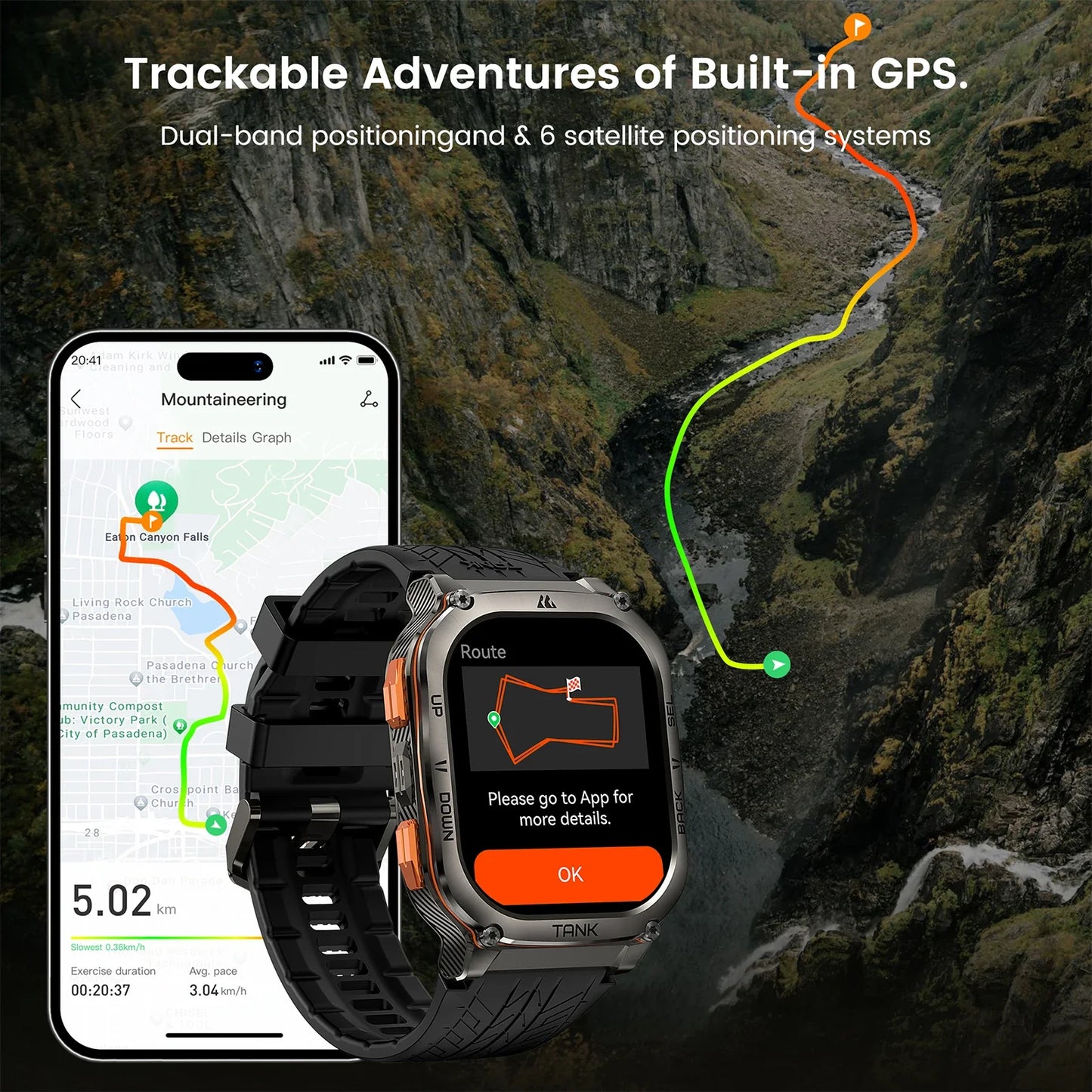 KOSPET Tank M3 Ultra GPS Smartwatch 5ATM IP69K Waterproof