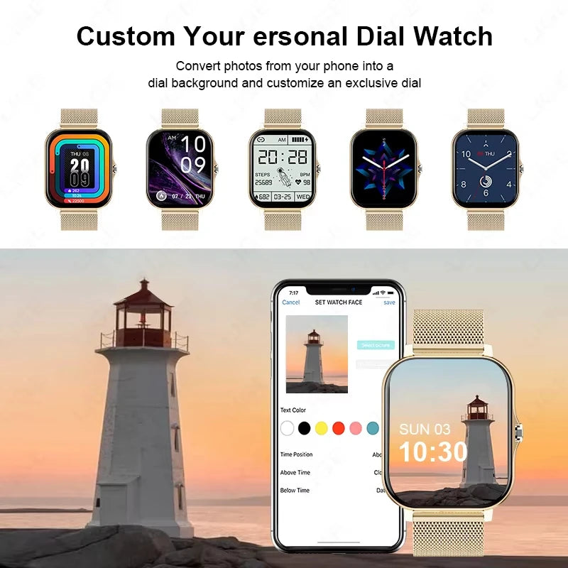 LAXASFIT Smartwatch With Touch Display And Bluetooth Calling Android iOS