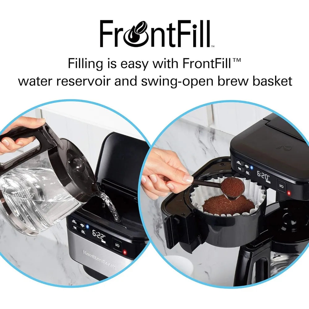 XMSJ Hamilton Beach Alexa Compatible Smart Coffee Maker 12 Cup