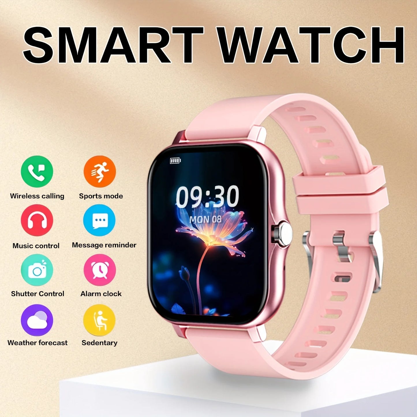 LAXASFIT Smartwatch With Touch Display And Bluetooth Calling Android iOS