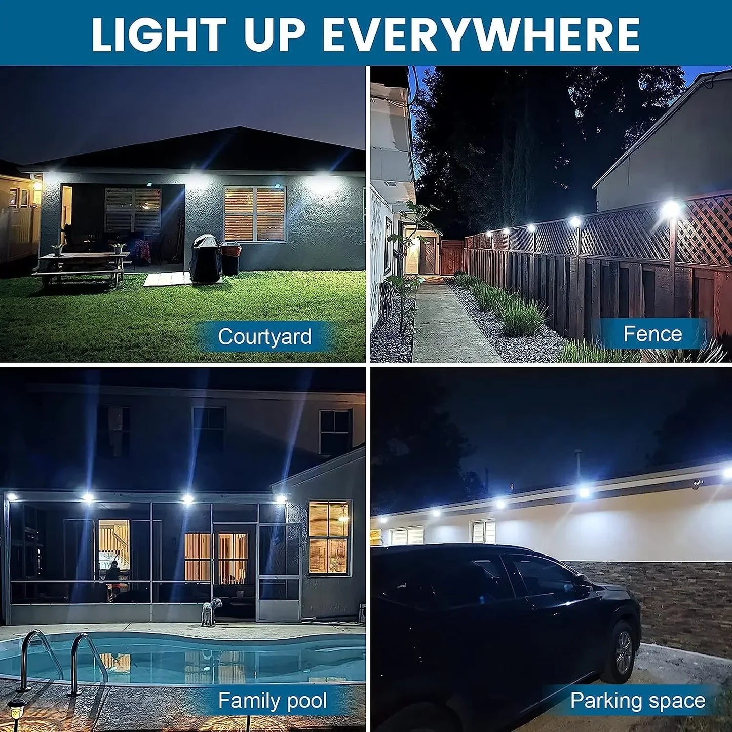 SZRSTH Solar Outdoor Lights 4 Pack Motion Sensor Safety Lights
