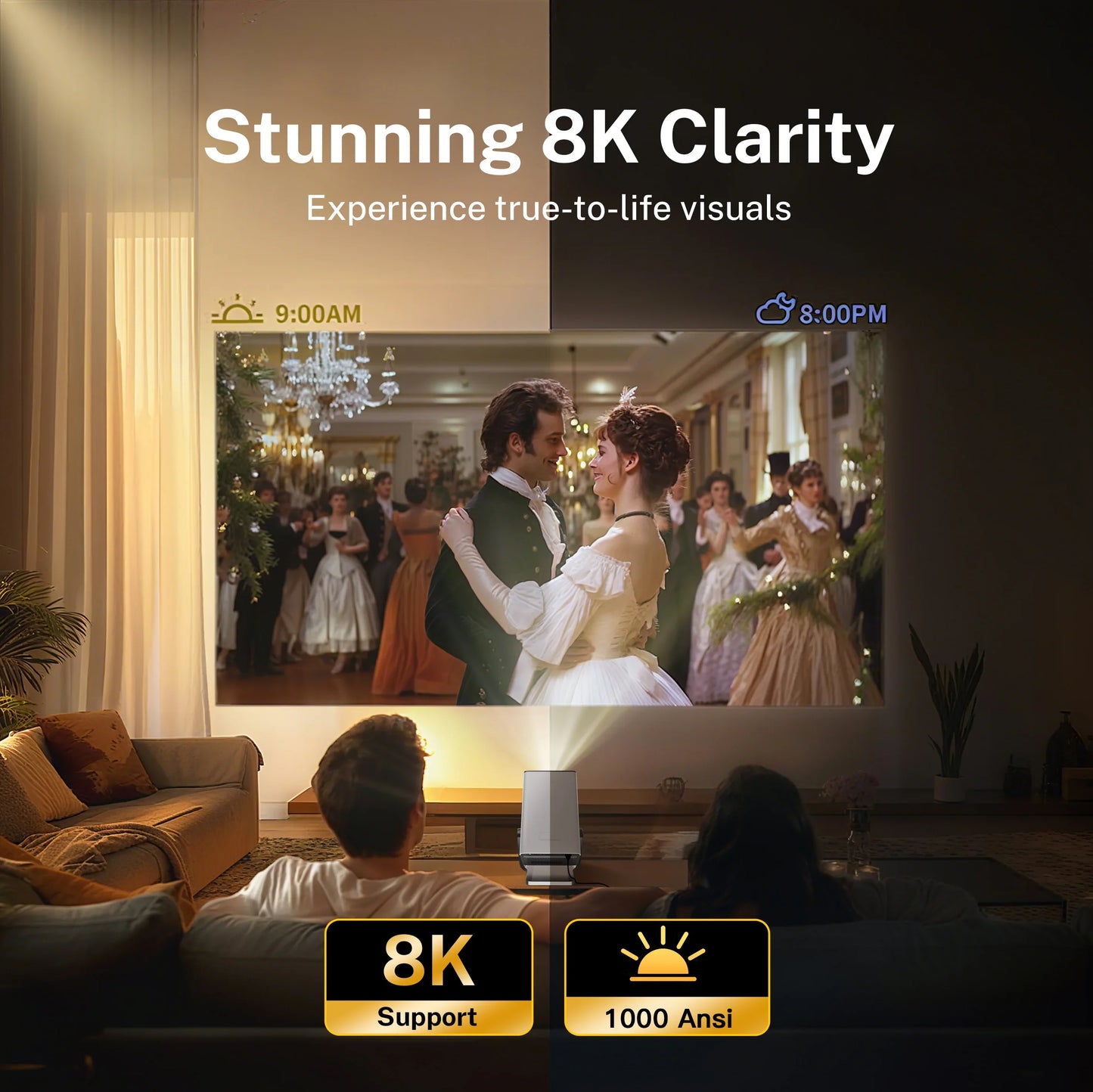 LynCast 8K Android 14 Projector With Auto Focus And Keystone