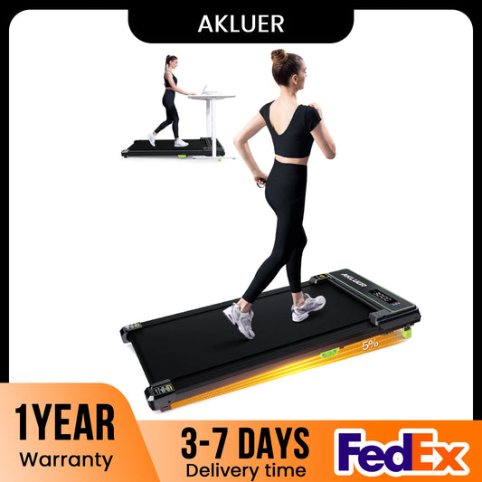 AKLUER Walking Pad With Incline Under Desk Treadmill Remote 2.5HP