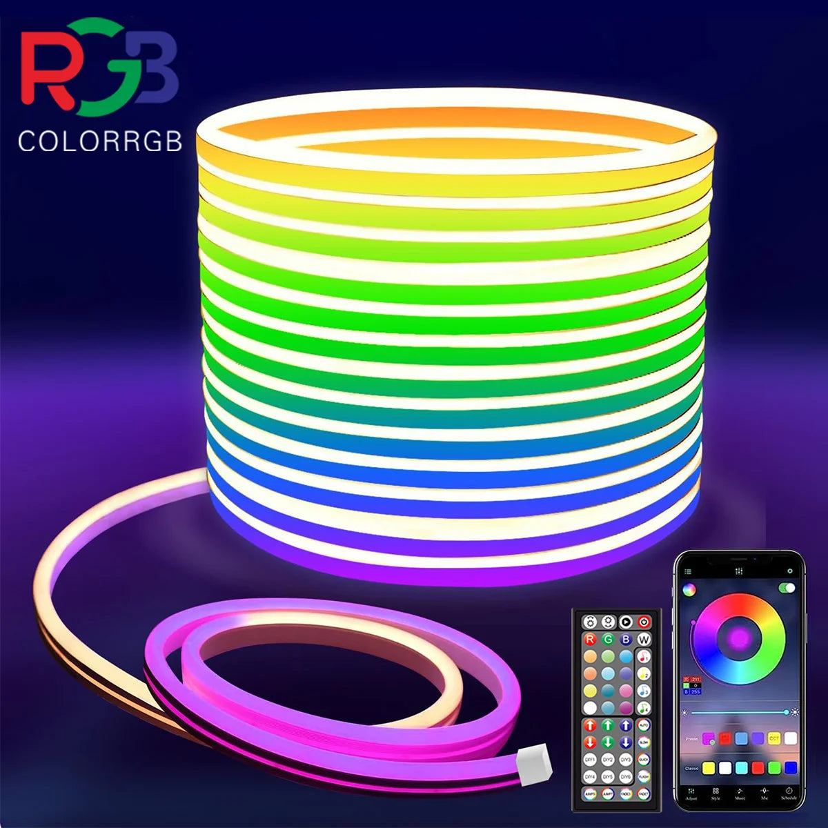 Aiopp Neon LED Rope Lights With Remote App Control RGB