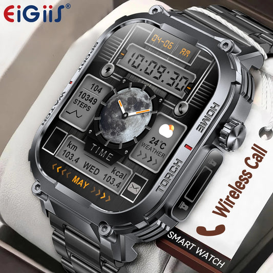 EIGIIS Smartwatch Men Fitness Tracker Heart Rate Monitor