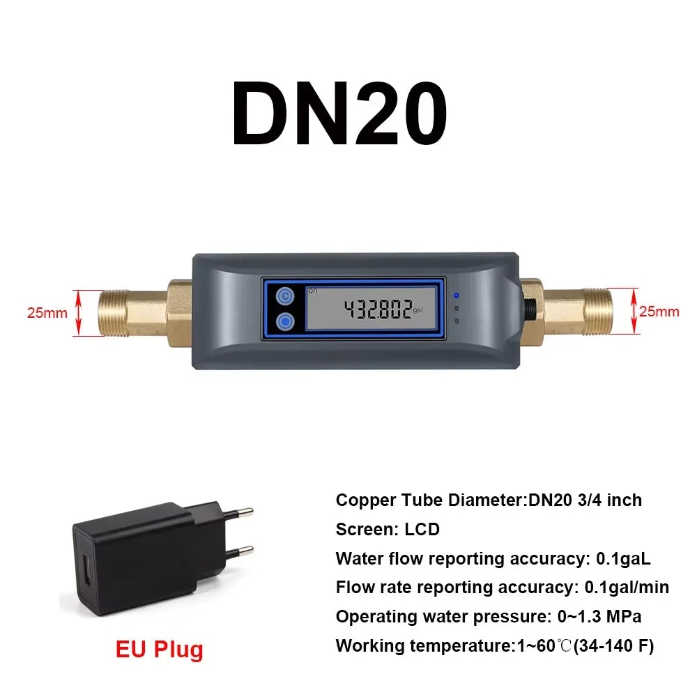 Haozee Tuya Smart Water Shutoff Valve With LCD Display