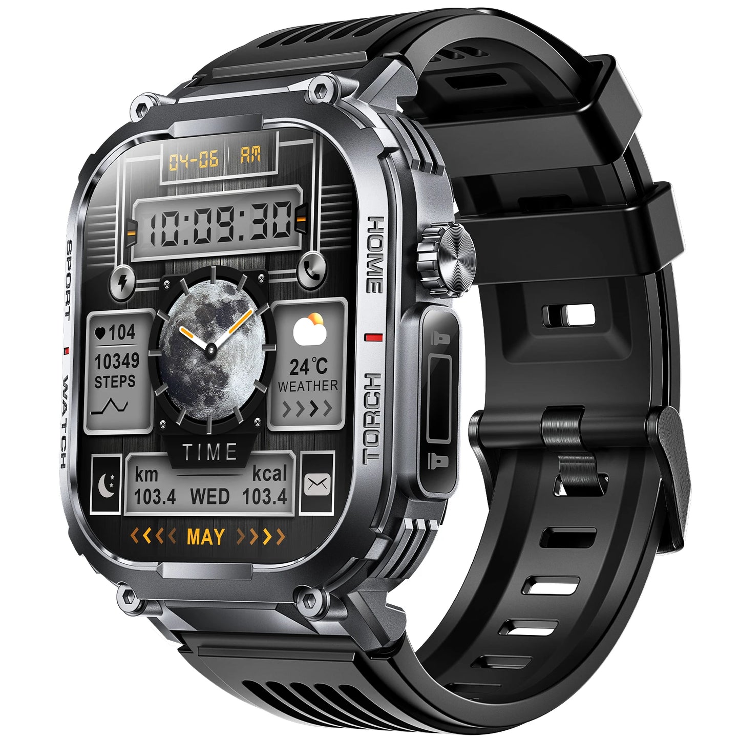 EIGIIS Smartwatch Men Fitness Tracker Heart Rate Monitor