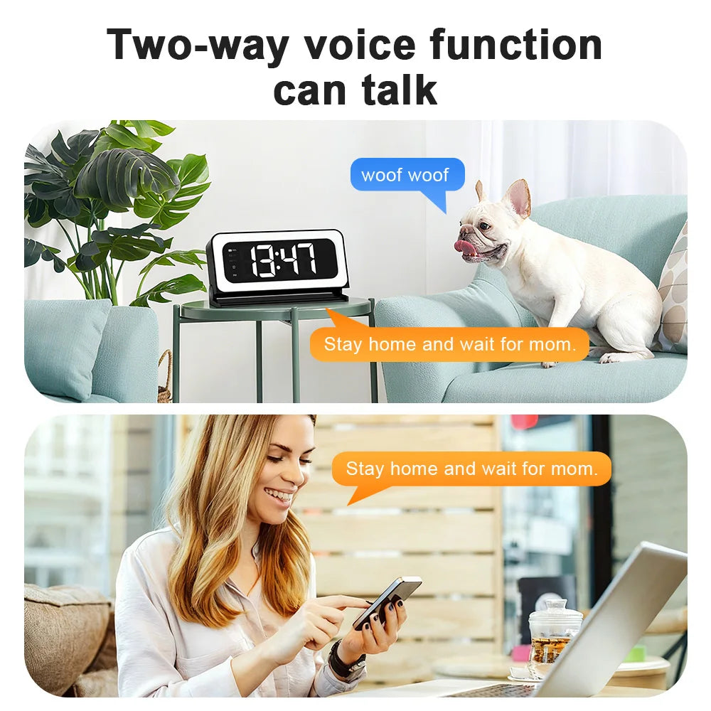 NOAHTEC 1080P Alarm Clock Mini Camera Wireless Wifi Surveillance